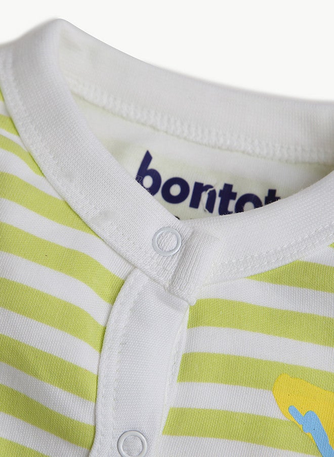 BONTOTS Infant Boys Tropical Safari Printed Organic Cotton Sleepsuit - Image 4